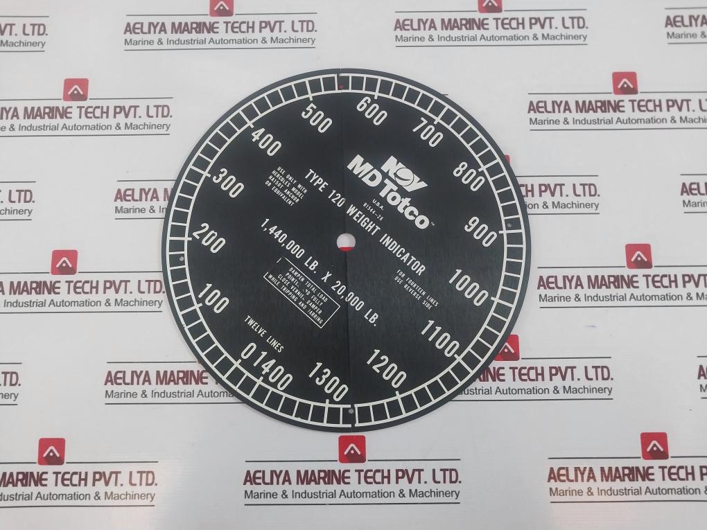 Md Totco Type 120 Weight Indicator Panel 1,680,000 Lb Capacity