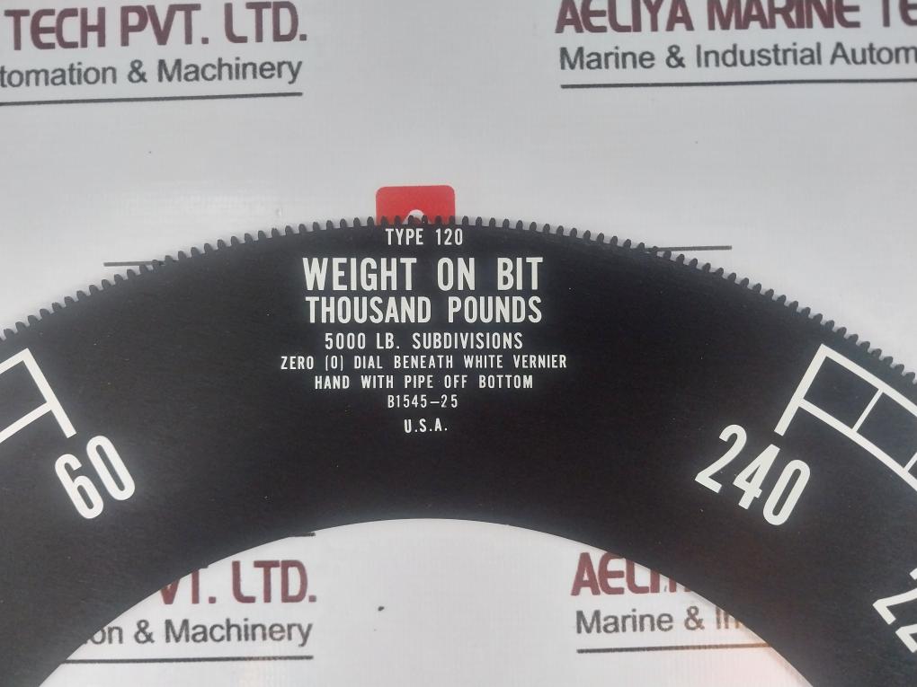 Md Totco Type 120 Weight Indicator Panel 1,680,000 Lb Capacity
