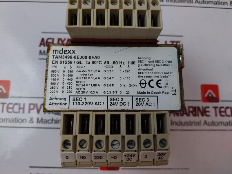 Mdexx Tam3496-0ej00-0fa0 Transformer 550v-500v-440v-400v-380v-220v 50…60hz