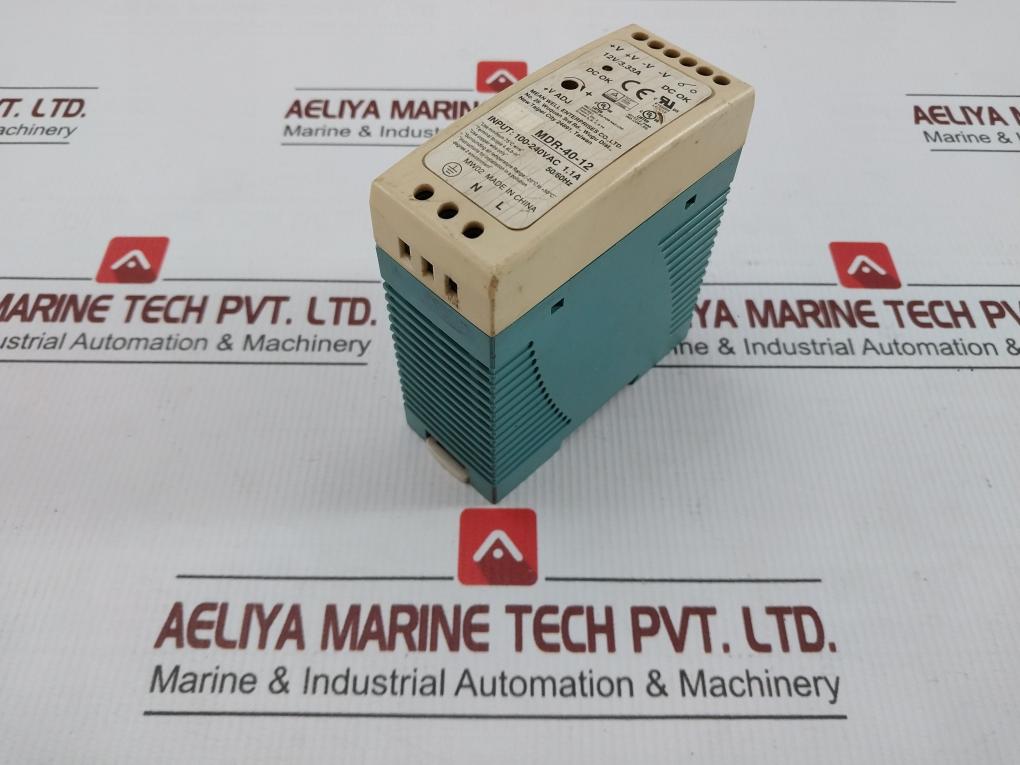 Mdr-40-12 Single Output Industrial Din Rail Mean Well 100-240V Ac 50/60Hz