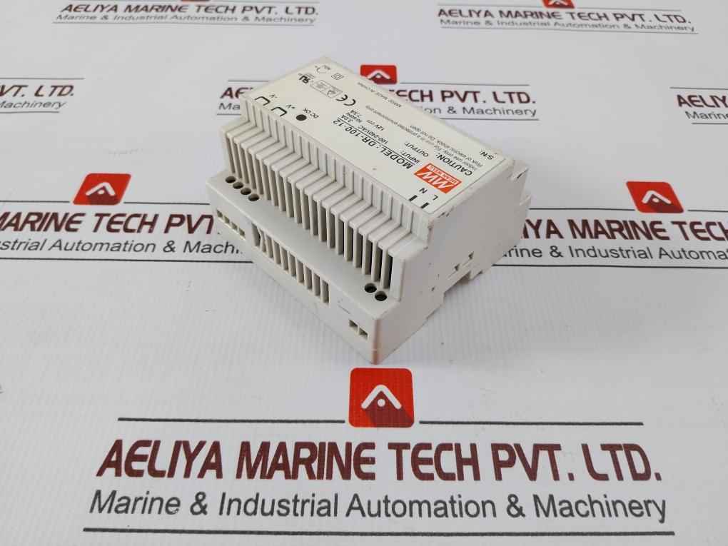 Mean Well Dr-100-12 Rail Power Supply Level 3 100-240vac 3.0a 50/60hz