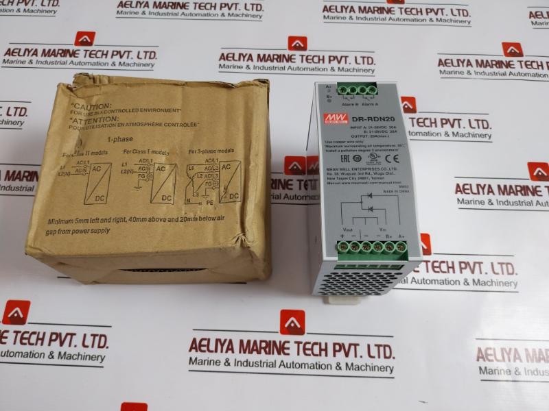 Mean Well DR-RDN20 20A Power Supply Redundancy Module 21-28VDC EB93472658