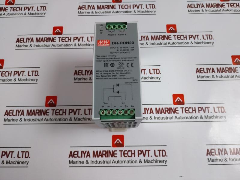 Mean Well DR-RDN20 20A Power Supply Redundancy Module 21-28VDC EB93472658