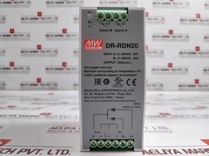 Mean Well Dr-rdn20 20a Power Supply Redundancy Module 21-28vdc Eb93472658