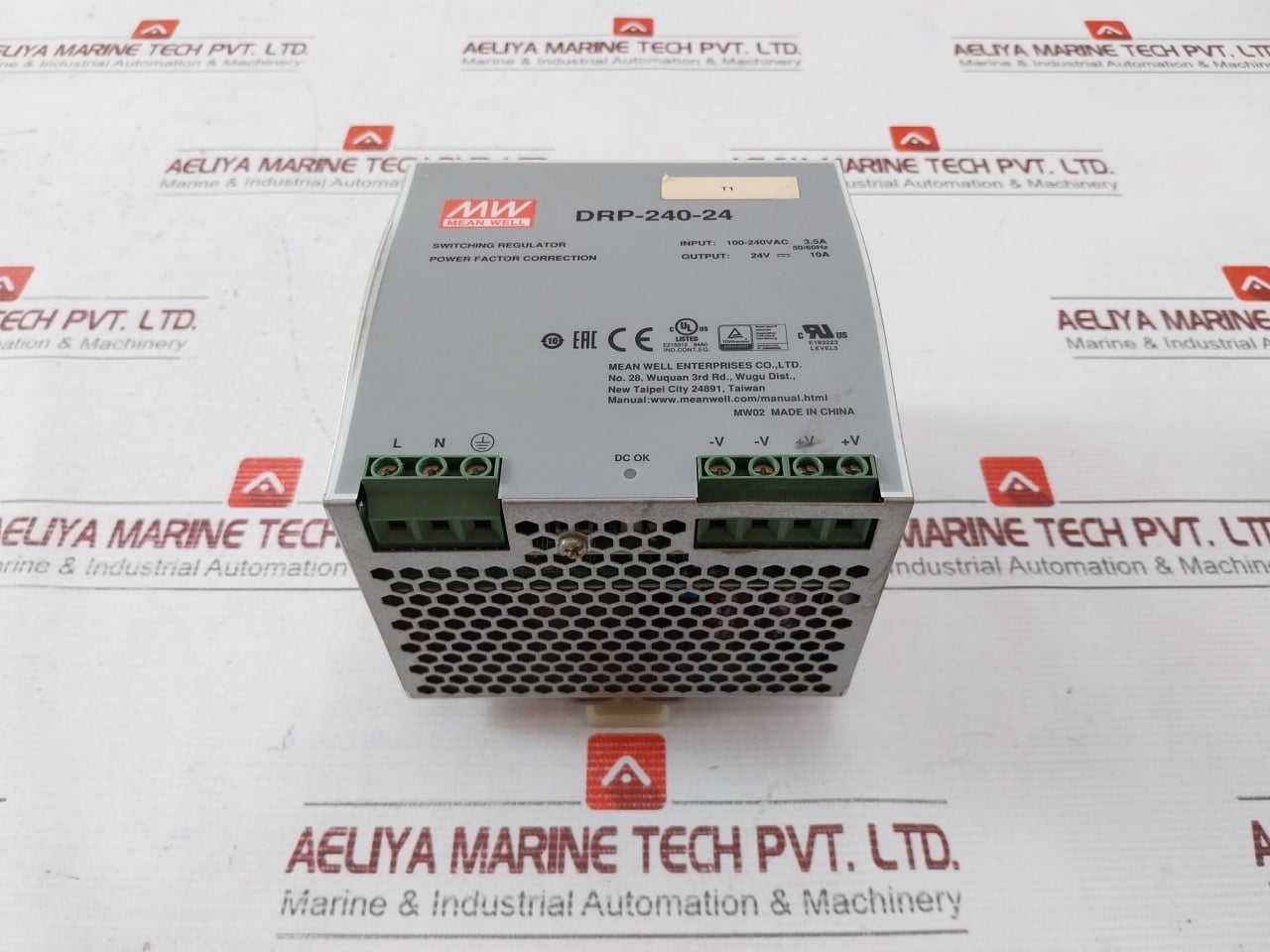 Mean Well Drp-240-24 Switching Regulator Power Supply 100-240Vac 3.5A 50/60Hz