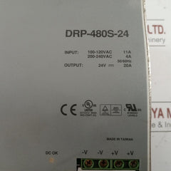 Mean Well Switching Regulator Power Supply 50/60Hz Part No Drp-480S-24