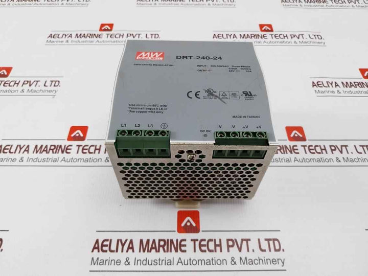 Mean Well Drt-240-24 Industrial Din Rail Power Supply 400-500vac Three Phase 50