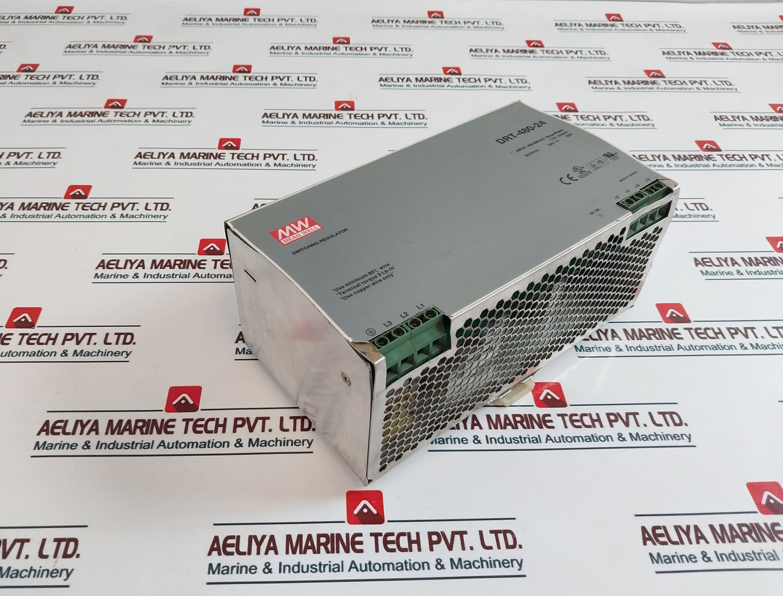 Mean Well Drt-480-24 Switching Regulator Power Supply 400-500Vac 3 Phase 1.7A