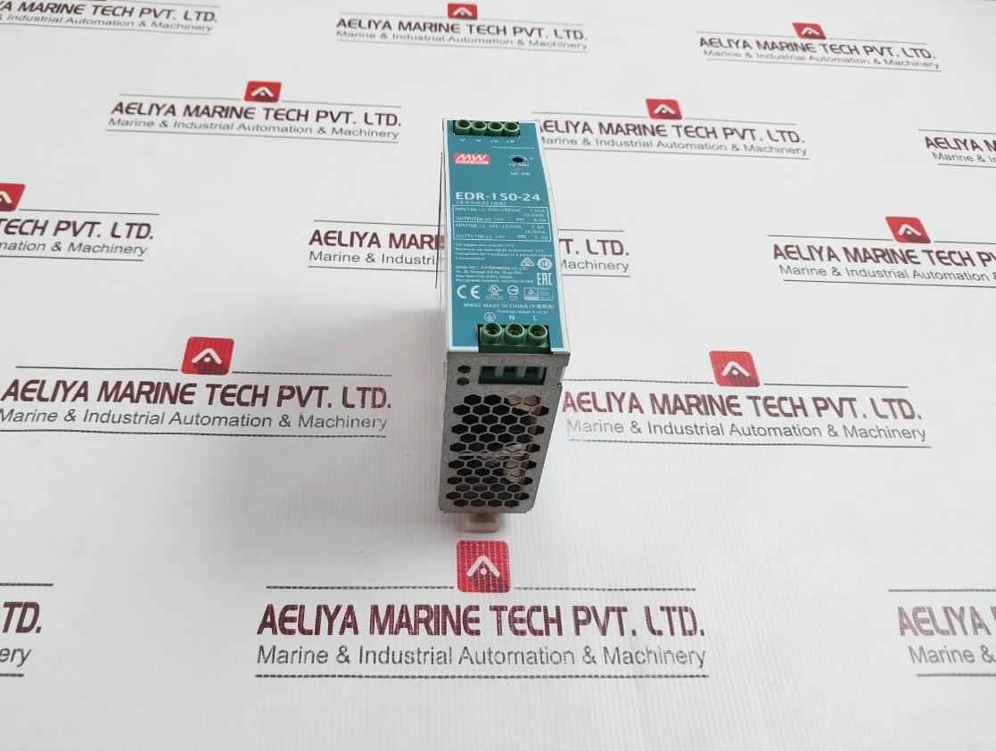 Mean Well Edr-150-24 Power Supply 75C 200-240Vac 1.65A 50/60Hz