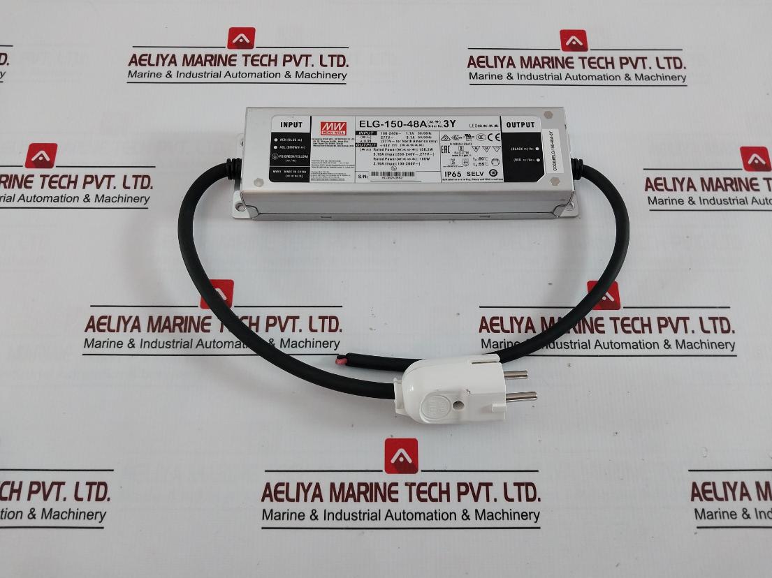 Mean Well Elg-150-48A Led Driver 3Y, Ip65 100-240V 1.7A 50/60Hz 150.2W 3.13A