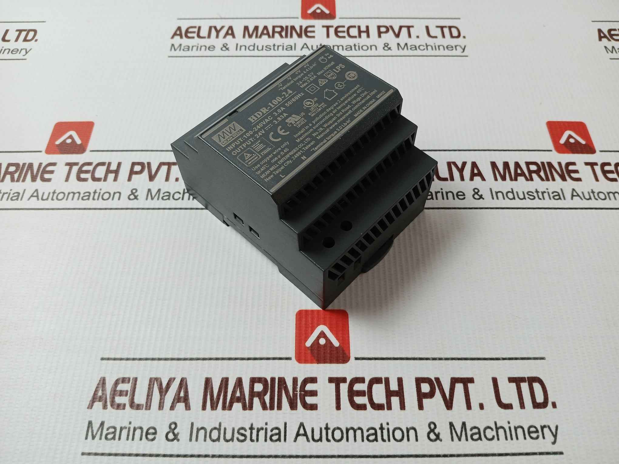 Mean Well Hdr-100-24 Rail Power Supply 100-240Vac 3.0A 50/60Hz 45°C