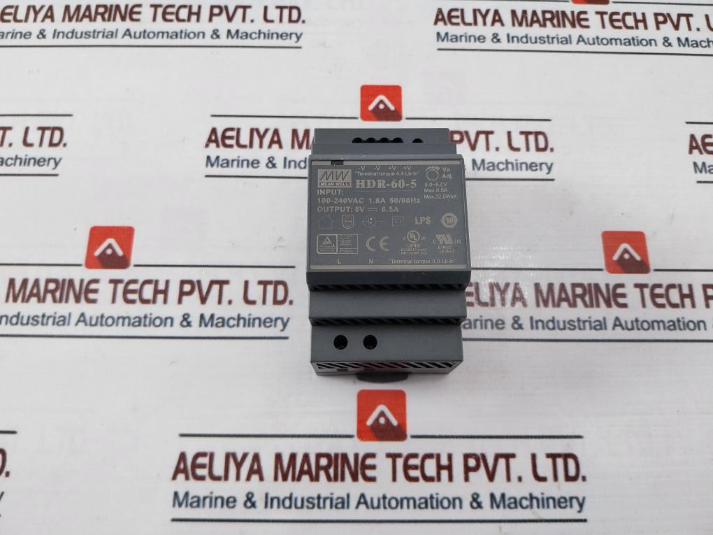 Mean Well Hdr-60-5 Power Supply 50/60Hz 100-240V Ac