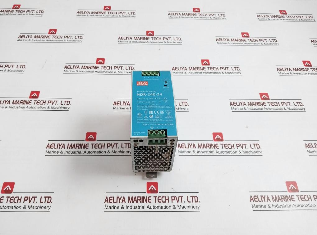 Mean Well Ndr-240-24 Universal Power Supply 100-240Vac 2.8A Iec 60950-1 50/60Hz