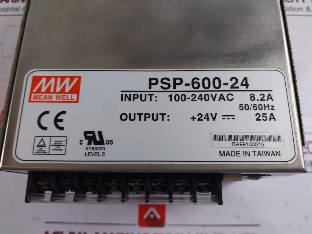 Mean Well Psp-600-24 Switching Power Supplies 100-240Vac 8.2A 50/60Hz Level 5