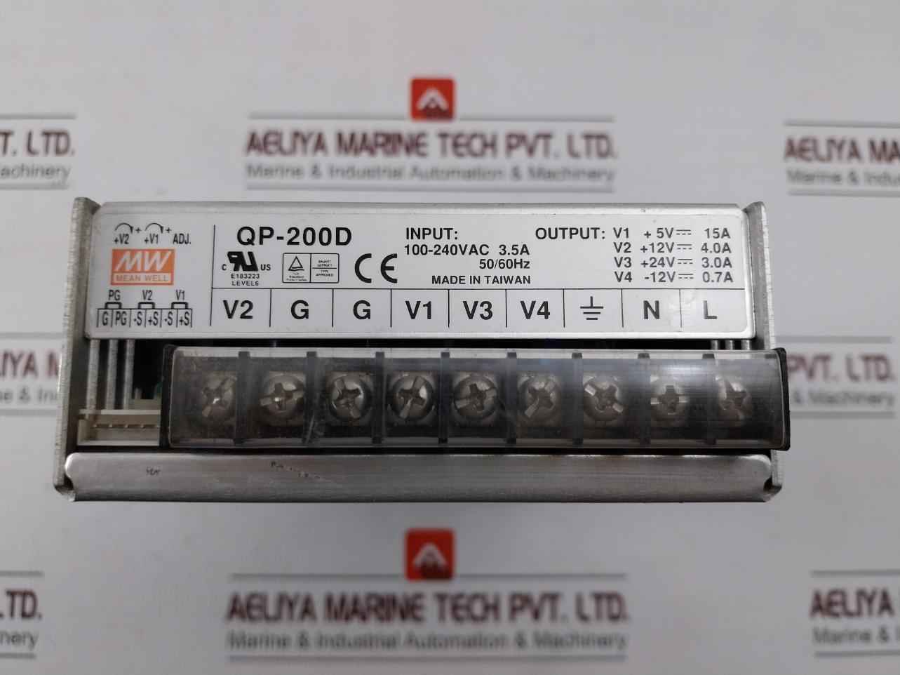 Mean Well Qp-200D Switching Power Supply 100-240Vac 3.5A 50/60Hz