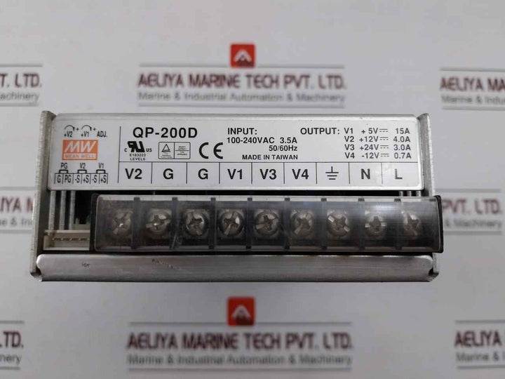 Mean Well Qp-200D Switching Power Supply 100-240Vac 3.5A 50/60Hz