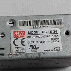 Mean Well Rs-15-24 Switching Power Supply 0.625A 100-240Vac 24Vdc