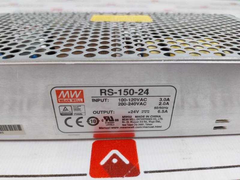 Mean Well Rs-150-24 Smps Power Supply 24v 6.5a 50/60hz Ac-dc Converter