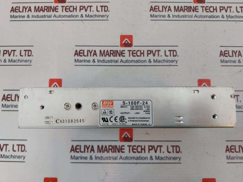 Mean Well S-100F-24 Power Supply 100-120Vac 3.15A 200-240Vac 1.5A