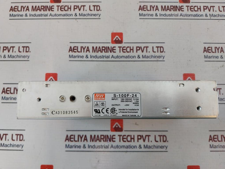 Mean Well S-100F-24 Power Supply 100-120Vac 3.15A 200-240Vac 1.5A