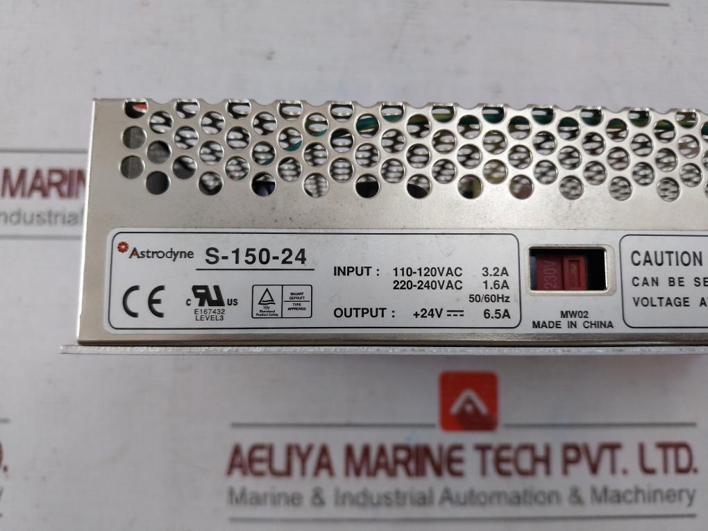 Mean Well S-150-24 Switching Power Supply 110-120Vac 3.2A E167432 S-150N-r15Vai