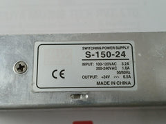 Mean Well S-150-24 Switching Power Supply 50/60Hz +24V-6.5A 200-240Vac 1.6A