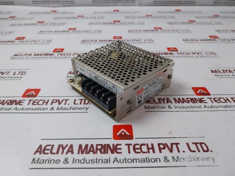 Mean Well S-25-15 Power Supply Unit 100-240Vac 0.6A 50/60Hz&nbsp;