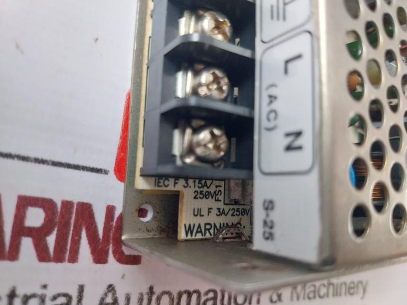 Mean Well S-25-15 Power Supply Unit 100-240Vac 0.6A 50/60Hz&nbsp;