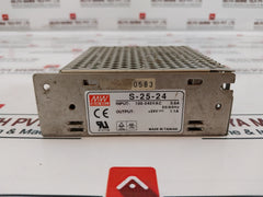 Mean Well S-25-24 Power Supply 100-240 Vac 0.6A 50/60 Hz
