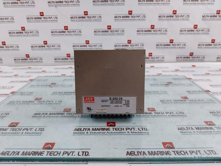Mean Well S-250-24 Switching Power Supply 10A 100-240Vac 6.0-3.5A 50/60Hz