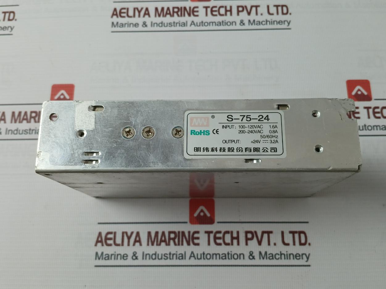 Mean Well S-75-24 Switching Power Supply 100-120Vac 1.6A 50/60Hz