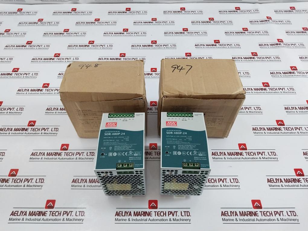 Mean Well Sdr-480P-24 Ac/Dc Din Rail Supply 100-240Vac 5.0A 50/60Hz