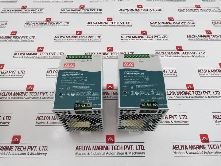 Mean Well Sdr-480P-24 Ac/Dc Din Rail Supply 100-240Vac 5.0A 50/60Hz
