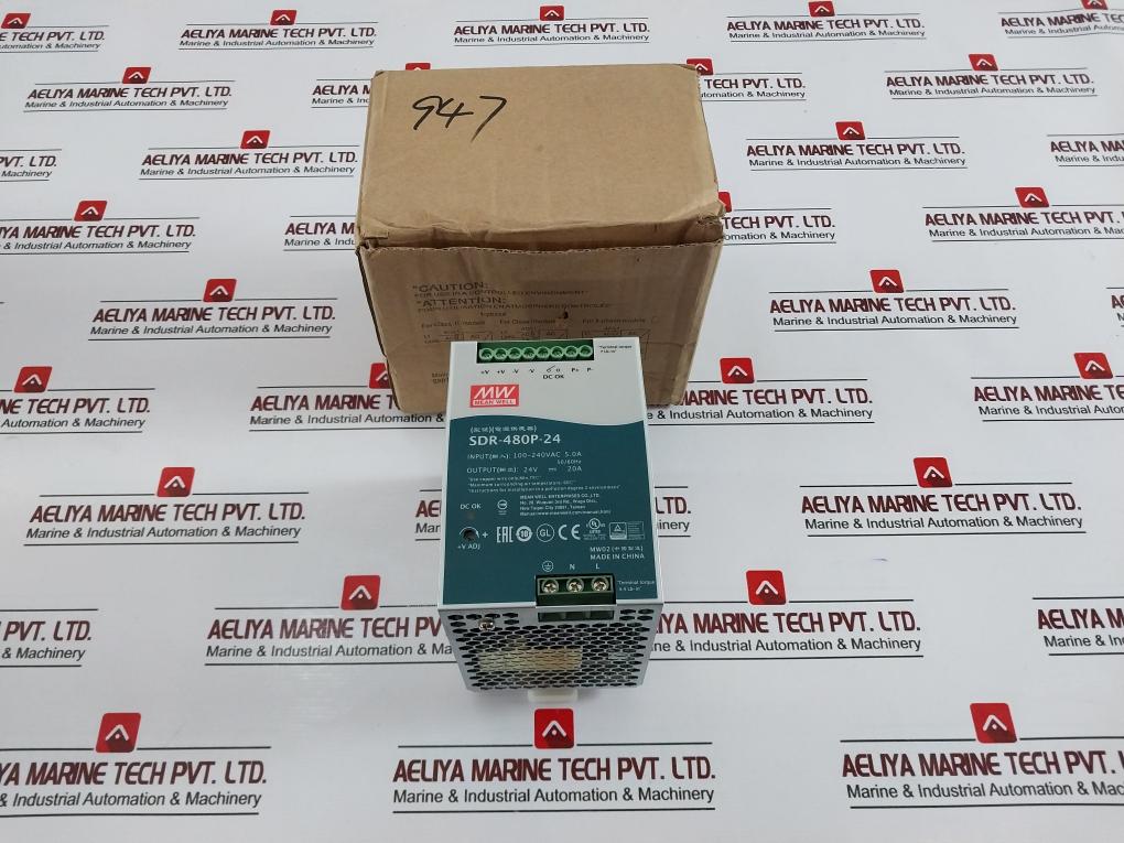 Mean Well Sdr-480P-24 Ac/Dc Din Rail Supply 100-240Vac 5.0A 50/60Hz