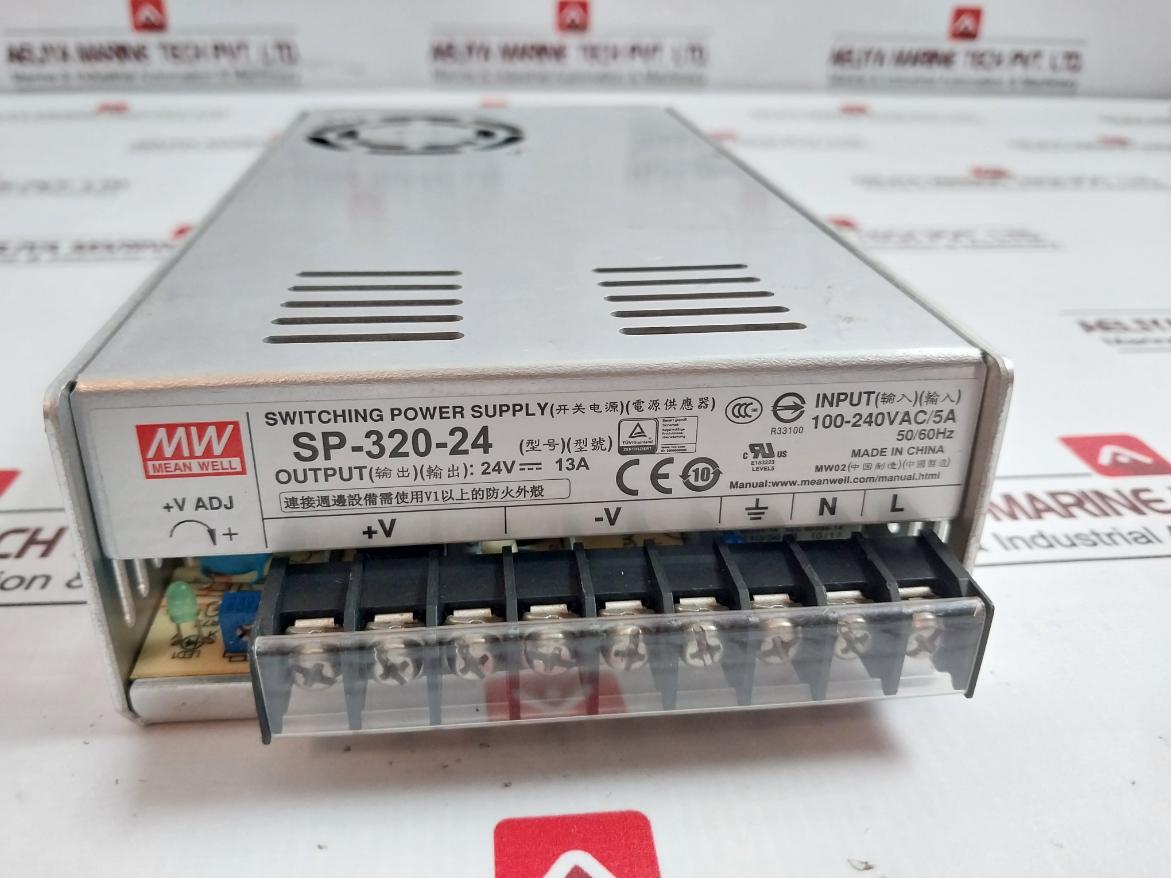 Mean Well Sp-320-24 Switching Power Supply 100-240Vac/5A 24V-13A24V---13A 50/60Hz E183223