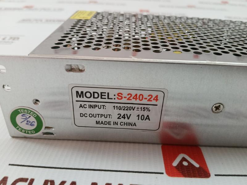 Mean Well Switching Power Supply 24Vdc 10A 240W Part No S-240-24