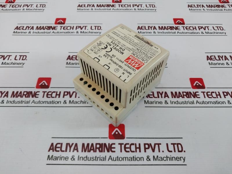 Mean Well&nbsp;Dr-4524 Power Supply Input: 100-240vac 50/60hz 1.5a Output: 24vdc 2a U