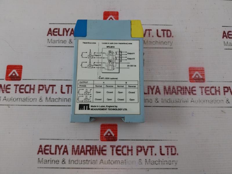 Measurement Technology Mtl 3013 2-channel Switch/proximity Detector Relay 250v