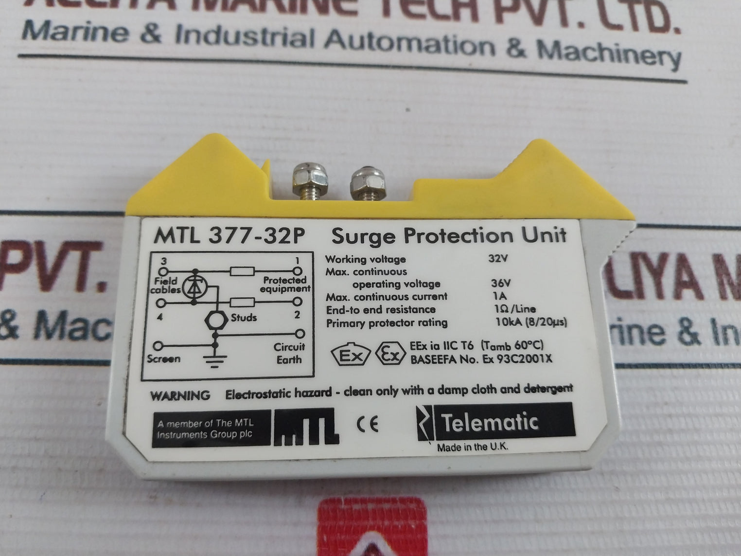 Measurement Technology MTL 377-32P Surge Protection Unit EX 93C2001X