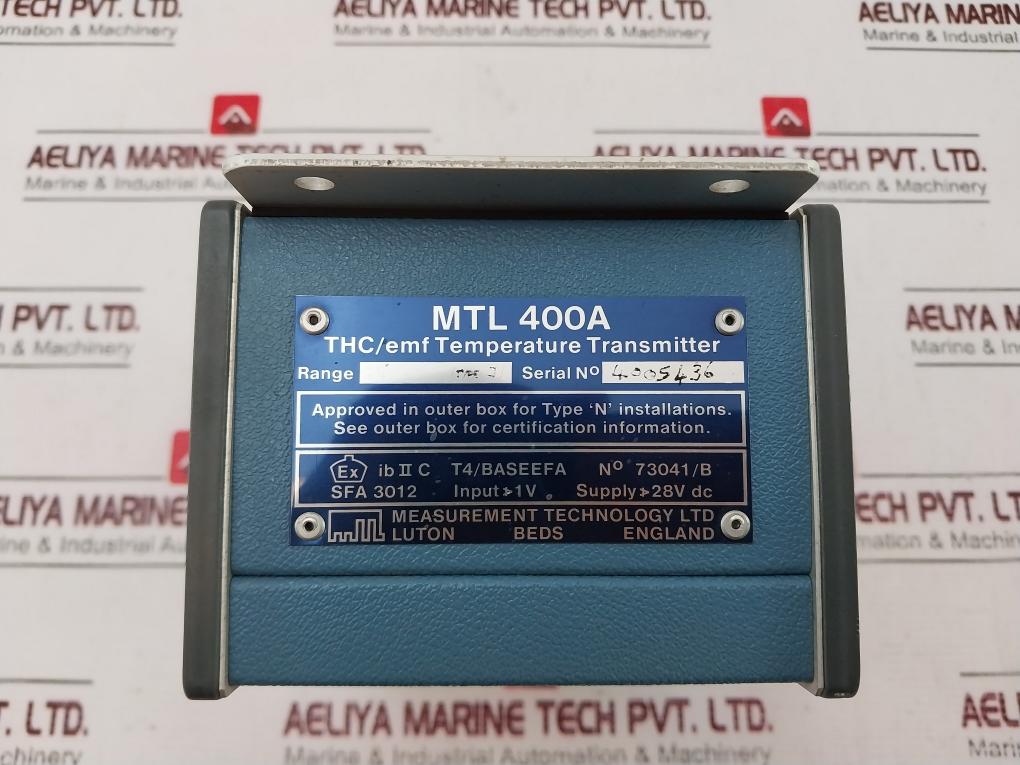 Measurement Technology Mtl 400A Temperature Transmitter