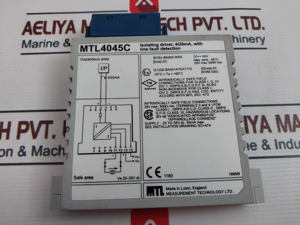 Measurement Technology Mtl4045C Isolating Driver 4/20Ma