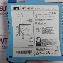 Measurement Technology Mtl4511 Switch/ Proximity Detector Interface 20-35V Dc