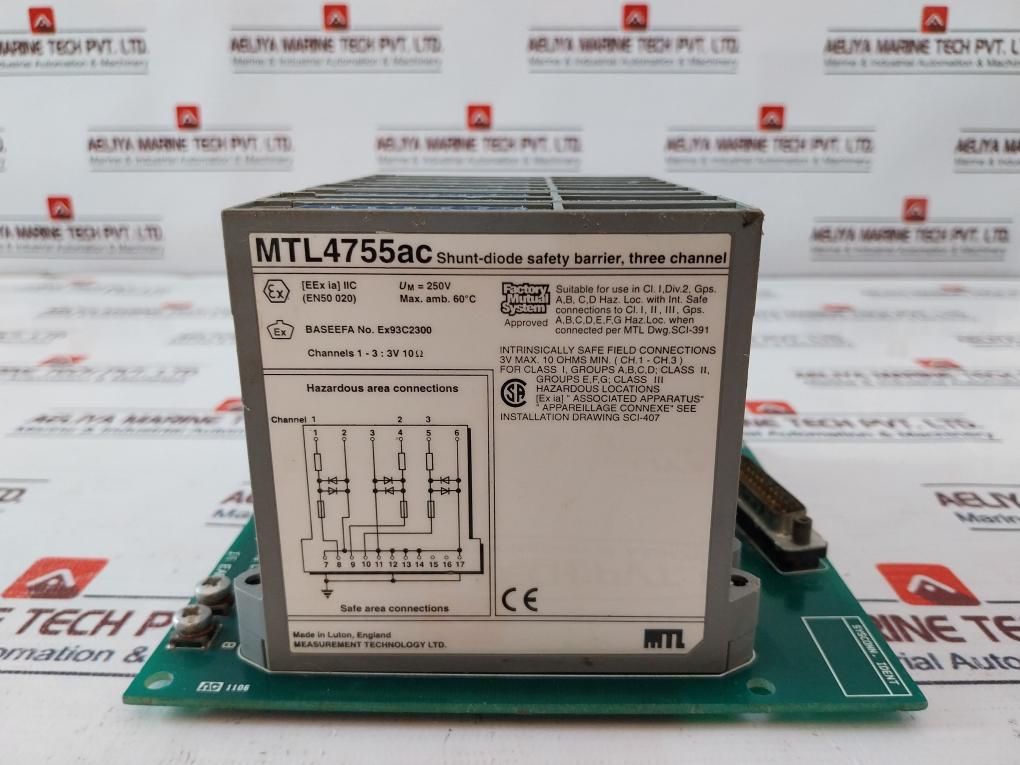 Measurement Technology Mtl4755Ac Shunt-diode Safety Barrier Bgm708-fbm203