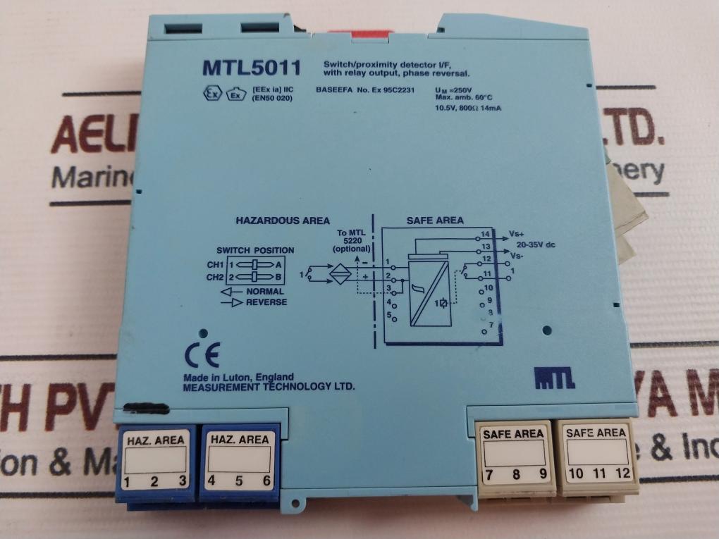 Measurement Technology Mtl5011 Switch/Proximity Detector I/F With Relay