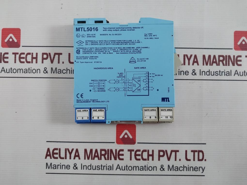 Measurement Technology Mtl5016 Two Channel Switch 20–35V Dc 45Ma Max