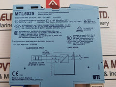 Measurement Technology Mtl5025 Low-Current Loop-Powered Solenoid/Alarm Driver Used