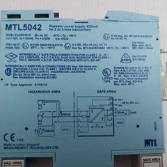 Measurement Technology Mtl5042 Repeater Power Supply 4/20Ma En50 020