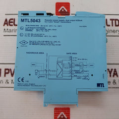 Measurement Technology Mtl5043 Repeater Power Supply 253V-4/20Ma