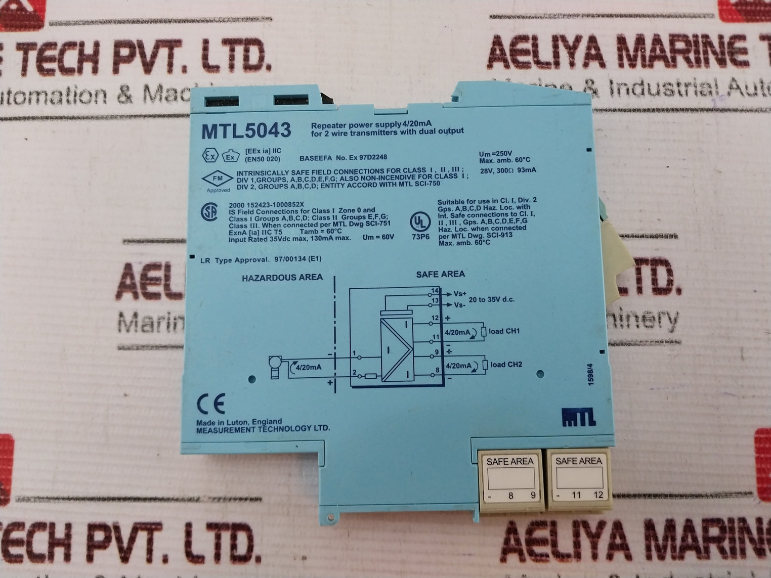 Measurement Technology MTL5043 Repeater Power Supply 4/20MA