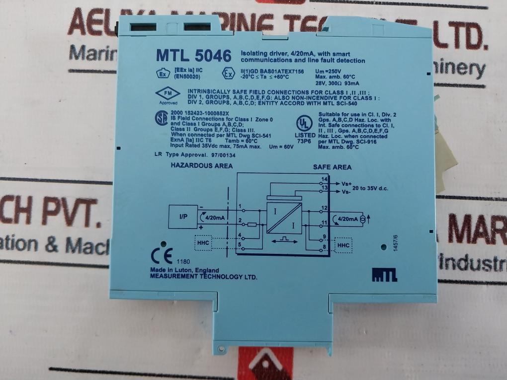 Measurement Technology Mtl 5046 Isolating Driver 60V